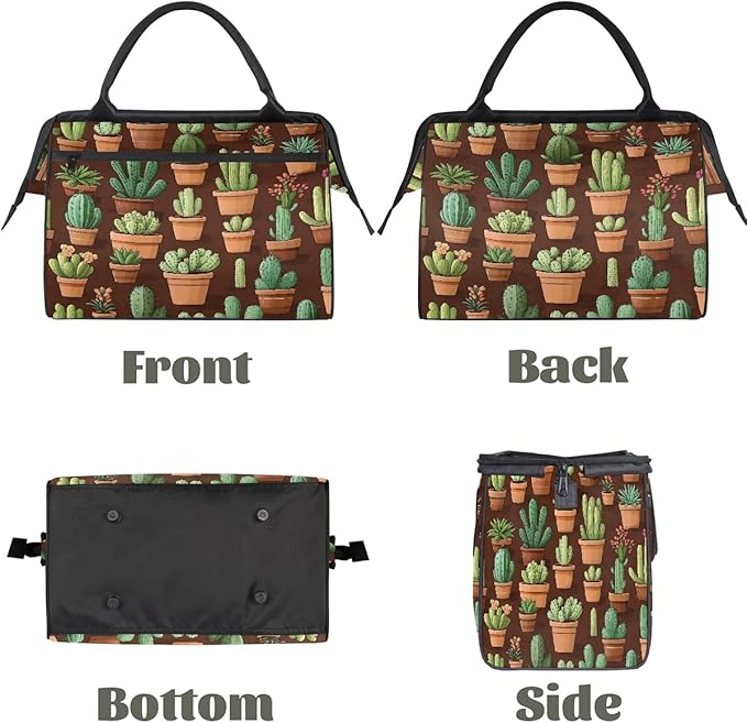 Travel Duffel Bag Cactus Waterproof Sports Duffel Bags Lightweight Large Capacity Weekender Carry On Gym Bag for Women Men