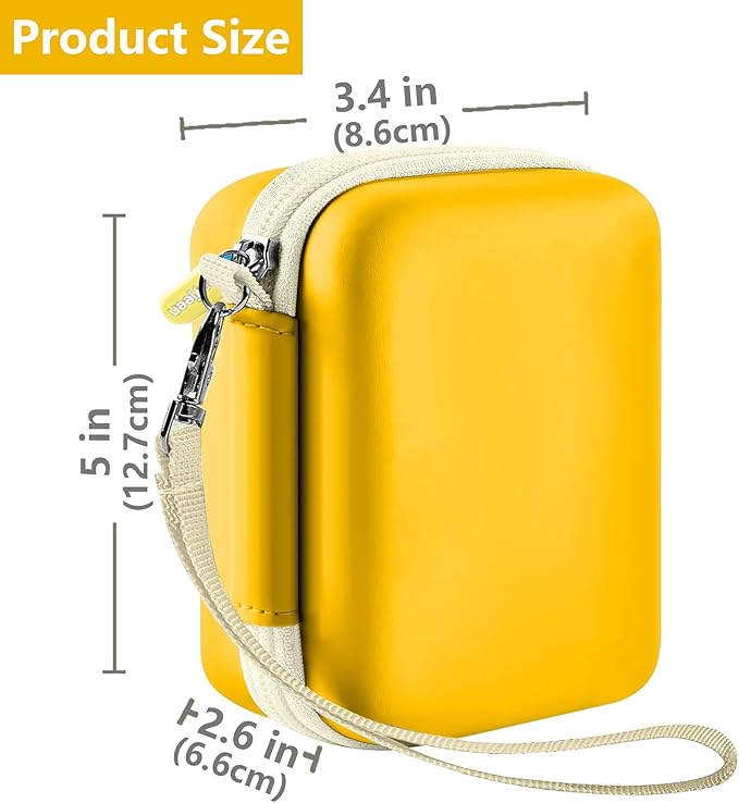 Leayjeen Underwater Camera Case Compatible with YISENCE/QUNVAL/Yifecial/YEEIN 11FT Waterproof Camera,Selfie Underwater Camera for Snorkeling Compact Floatable-Yellow（Case Only）