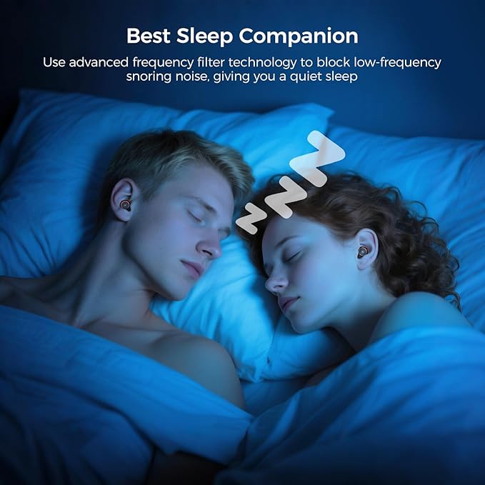 Senvok Ear Plugs for Sleeping Noise Cancelling with 50dB NRR - 3 Adjustable Noise Reduction Levels - Soft Reusable Silicone Hearing Protection Earplugs for Sleep, Work, Travel (Black)