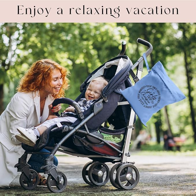 2Pcs Girls Trip Gifts Wet Dry Bag, Beach Bag Wet Bag Favors Aloha Bags, Sunscreen Bags Swimsuit Toiletry Travel Essentials For Women, For Beach Travel Laundry bags Dirty Diaper Swimsuit Gifts