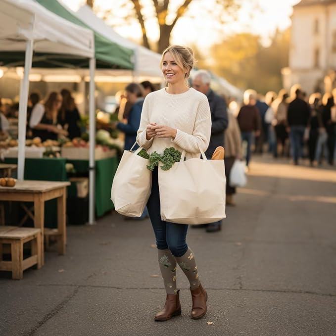 Graduated Compression Socks for Women&Men 20-30mmhg Knee High Socks Travel Hiking Running Stocking