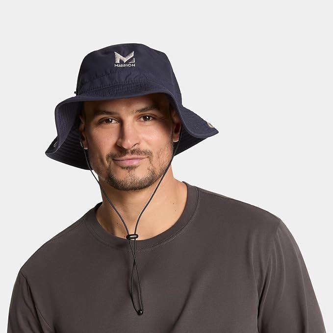 MISSION Cooling Bucket Hat - Unisex Wide-Brim Hat for Men & Women - Lightweight, Foldable & Durable - Cools Up to 2 Hours