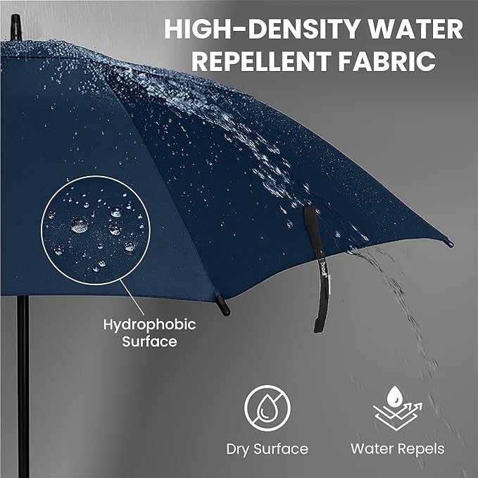 Golf Umbrella Windproof - 62/54/47 Inch Large Umbrellas For Rain Heavy Duty - Automatic Open Ultimate UV Protection - Water Repellent Double Canopy Vented - Best Sports Umbrella