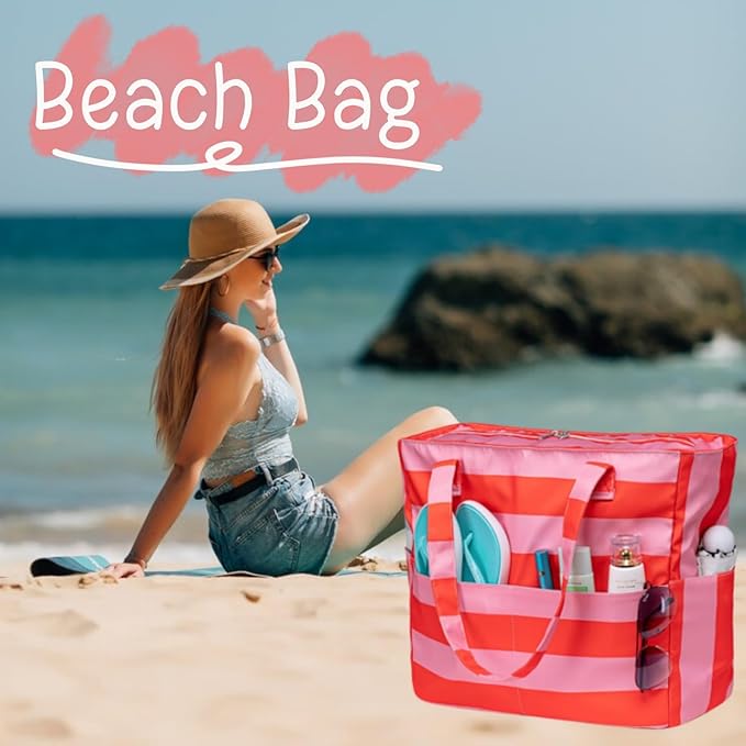 Bluboon Waterproof Beach Tote Pool Bags for Women Ladies Extra Large Carry On Bag With Wet Compartment for Weekender Travel