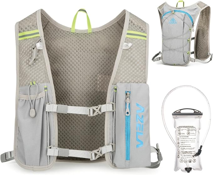 YAPJEB Lightweight Hydration Pack Backpack Vest, Optional 1.5L 2L BPA Free Water Bladder - Leakproof Breathable for Men Women Running Hiking Cycling Marathon
