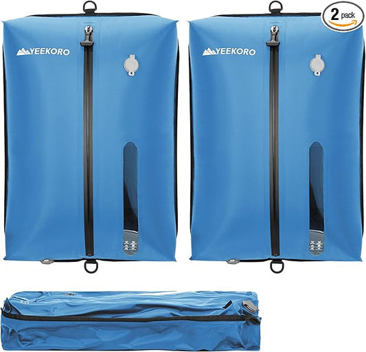 Vacuum Bag for Travel, Professional IPX8 Waterproof Reusable Vacuum Compression Bags for Travel Suitcases, Durable Space Saver Bag(2 Large,No Pump)