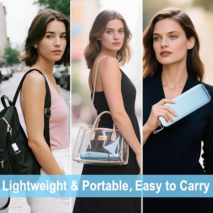 Auto Open Close Umbrella - Ultra Light Compact Travel & Backpack Size for Women and Men, UPF 50+ Eco-Friendly Sun Protection & Windproof Rain Umbrella with UV Defense