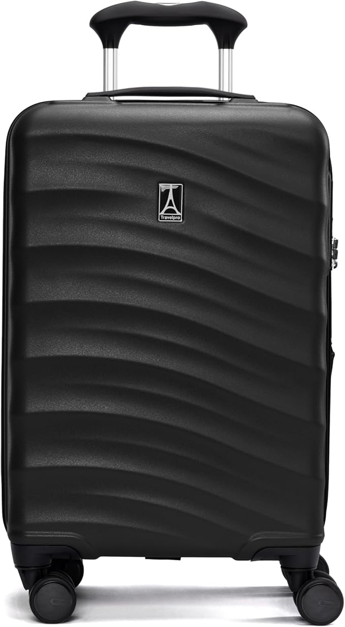 Travelpro Maxlite Air V2 Hardside Expandable Carry on Luggage, 8 Spinner Wheels, Lightweight Hard Shell Suitcase, TSA lock, Black, Compact Carry On 20-Inch