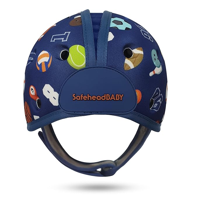 SafeheadBABY Soft Baby Head Protector Helmet for Crawling and Walking 7–24 Months – Ultra-Lightweight & Breathable Infant Safety Helmet That Grows with Your Baby (Head Circ. 40–52 cm) – Sporty Blue