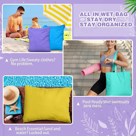 SATINIOR 5 Pcs Large Travel Laundry Bags with Handle Waterproof Washable Dirty Clothes Bags