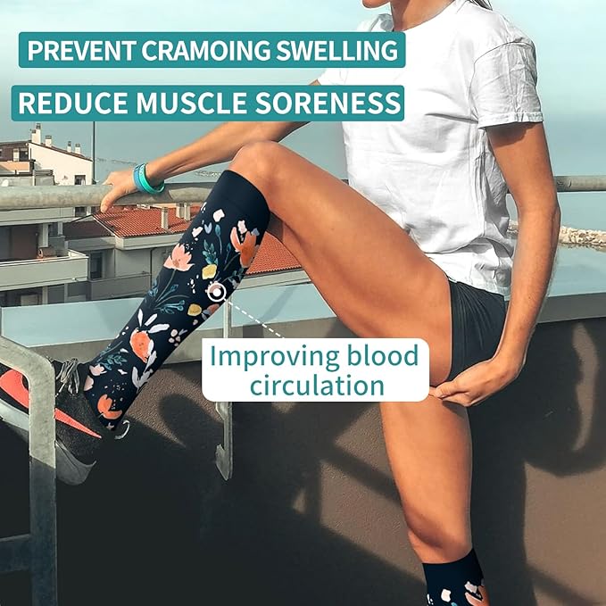 Laite Hebe 4 Pairs-Compression Socks for Women&Men Circulation-Best Support for Nurses,Running,Athletic