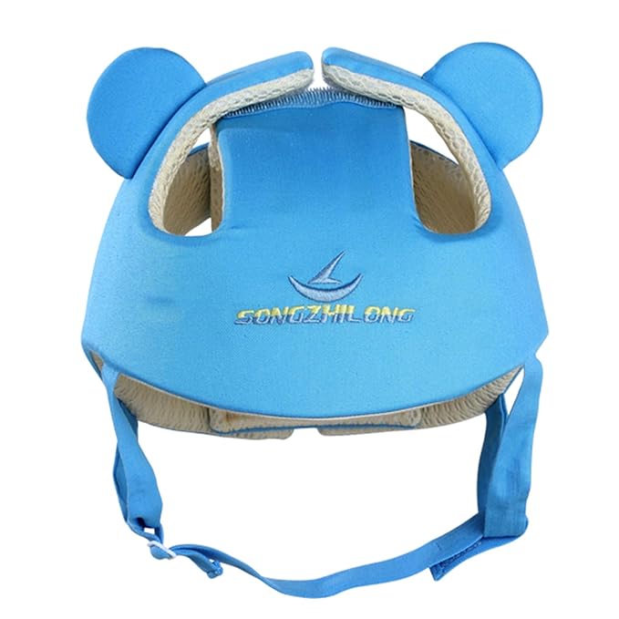 Baby Infant Helmet Toddler Headguard Head Protective Cushion Cute Children Adjustable Helmet Hat Harnesses Cap Kid Child Crawl Walk Playing (Blue)