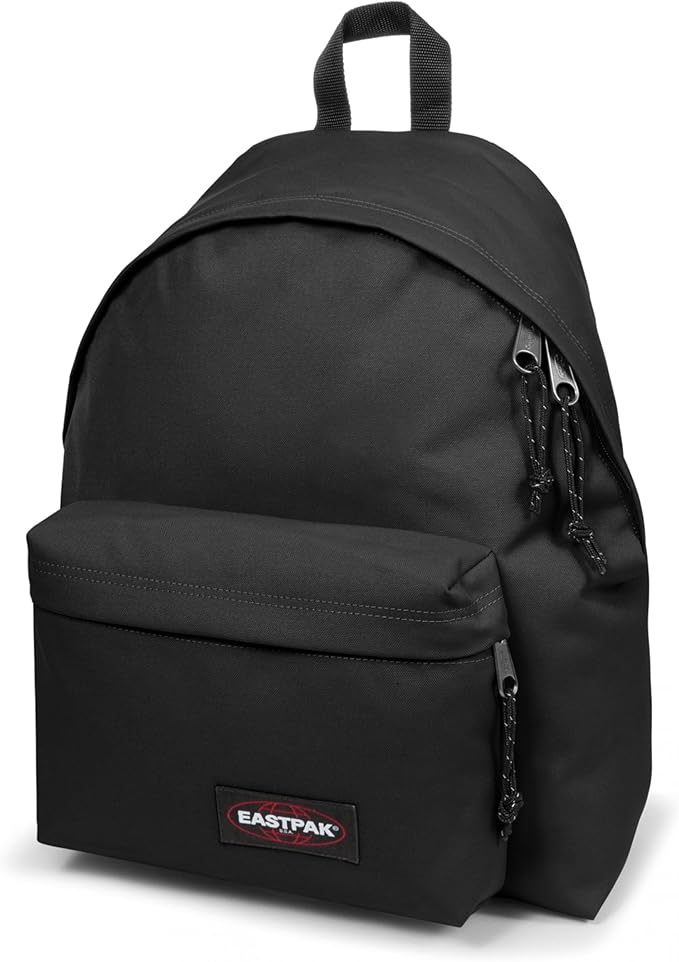EASTPAK Padded Pak'R – 24L Iconic Backpack with Front Pocket, Water-Resistant Fabric, Vegan Materials & Adjustable Straps, Black