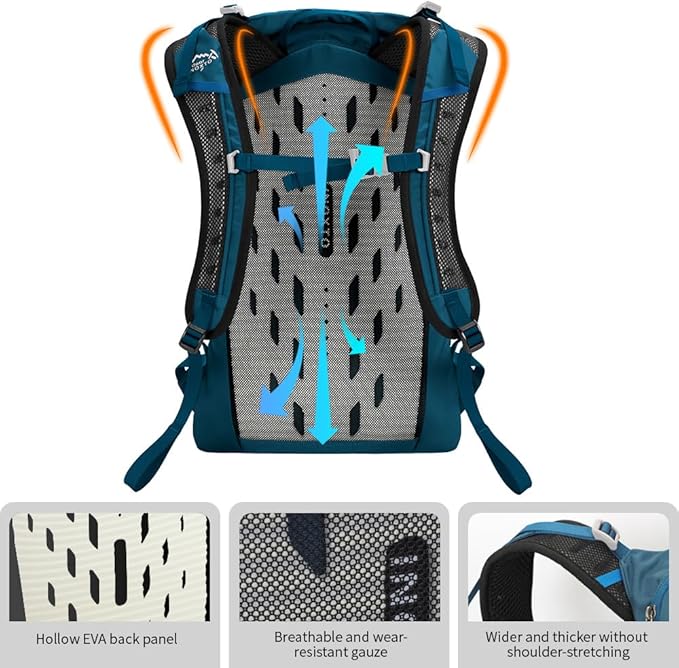 Hiking Hydration Backpack with 3l Water Bladder for Women and Men 25L Water Backpack for Hiking, Cycling, Climbing, Camping