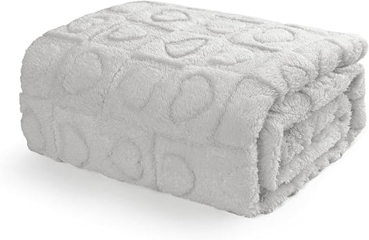 gogobunny Calming Plush Dog Cat Blanket 300GSM Coral Fleece, Ultra-Soft Machine Washable Pet Bedding for Small Medium Dogs Cats Puppies Kittens (Silver, 25x35)