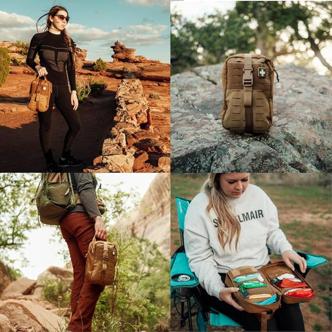 MY MEDIC MyFAK PRO First Aid Kit Bag - Emergency Survival Essentials, Medical Accessories, Rescue Necessities & Supplies for Home, Car, Boat or Travel - Coyote