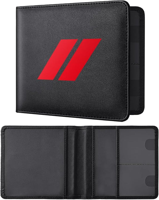 Leather Car Registration and Insurance Cards Holder Compatible with Dodge Challenger Charger SRT RAM Auto Accessories, Vehicle Glove Box Car Organizer with Magnetic Shut