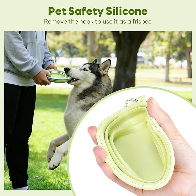 Collapsible Dog Water Bowls for Travel,Portable Dog Bowls with Hook 350ML 2 Packs,Outdoor Pet Feeding Bowls, Pet Essentials