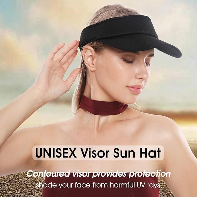 Sun Visor Hat Adjustable Velcro Outdoor Sports Cap for Men Women Adults