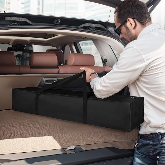 COOLBEBE 45 Inch Tripod Carrying Case - 45x7x7 Inch Storage Bag for Light Stands, Fishing Rods, Tent Poles, and Camera Gear, Water Resistant, Black