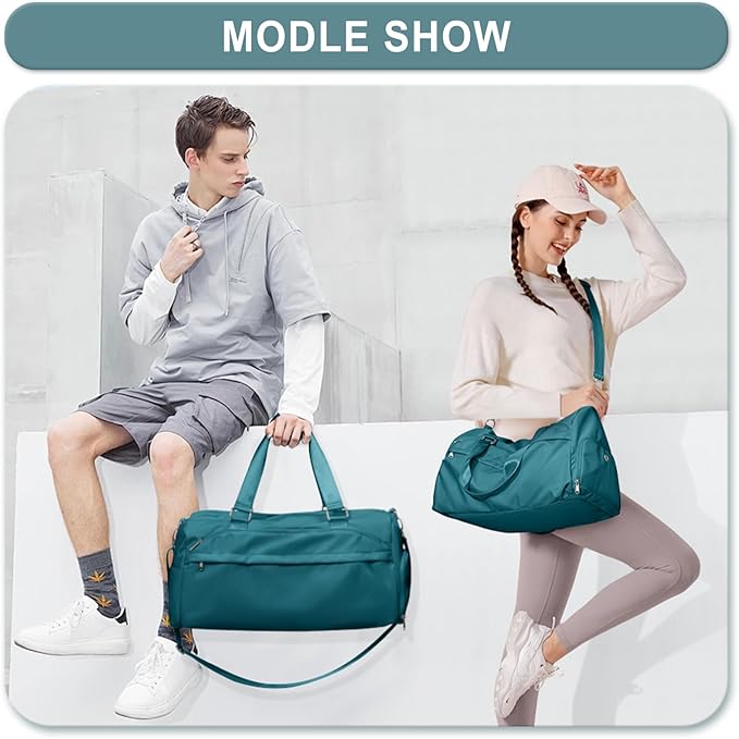 Gym Bag for Women Men, Sport Duffle Bag with Shoe Compartment, Travel Shoulder Bags, Carry on Gym Tote Bags