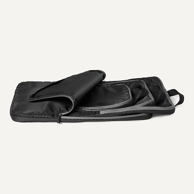 Amazon Essentials Ultralight Compression Packing Cubes Packing Organizer black 4 pack Black