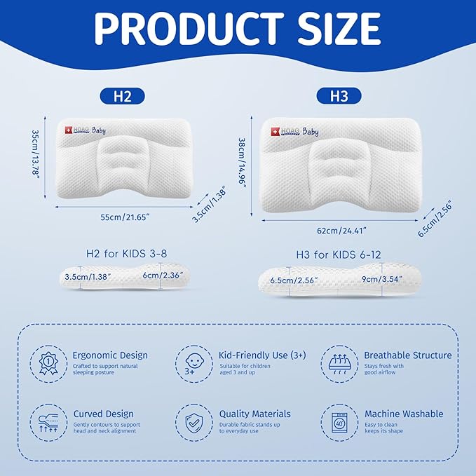 Toddler Pillow with Pillowcase, Breathable & Cozy Machine Washable Kids Pillow with Pillowcase, 21.6x13.8 Ergonomic Children Pillow for Boys and Girls Aged 3-8 (Farm, Height 2)