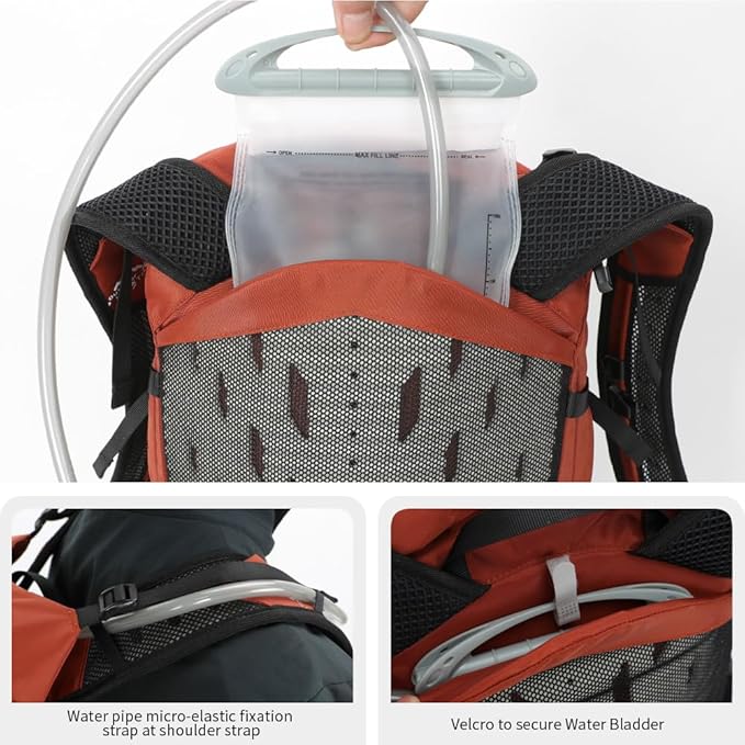 Hiking Hydration Backpack with 3l Water Bladder for Women and Men 25L Water Backpack for Hiking, Cycling, Climbing, Camping