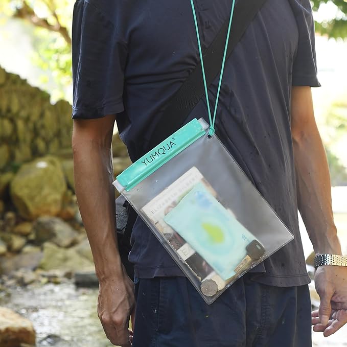 YUMQUA Clear Waterproof Bags, Water Tight Cases Pouch Dry Bags for Camera Mobile Phone Maps Pouch Kayak Military Boating Document Holder