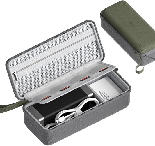 Hagibis Electronics Organizer Travel Case Cable Organizer Bag Pouch Portable Waterproof Carry Case for Cable, Charger,Power Bank, SD Card, Mouse, USB Flash Disk (DPB03 Green)