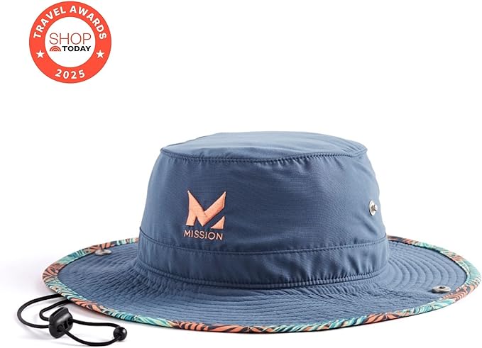 MISSION Cooling Bucket Hat - Unisex Wide-Brim Hat for Men & Women - Lightweight, Foldable & Durable - Cools Up to 2 Hours