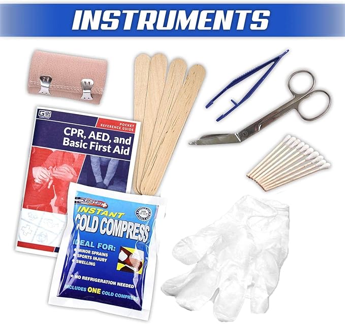 Rapid Care First Aid 80098 3 Shelf All Purpose First Aid Kit Cabinet, Class A+, Exceeds OSHA/ANSI Z308.1 2015, Wall Mountable