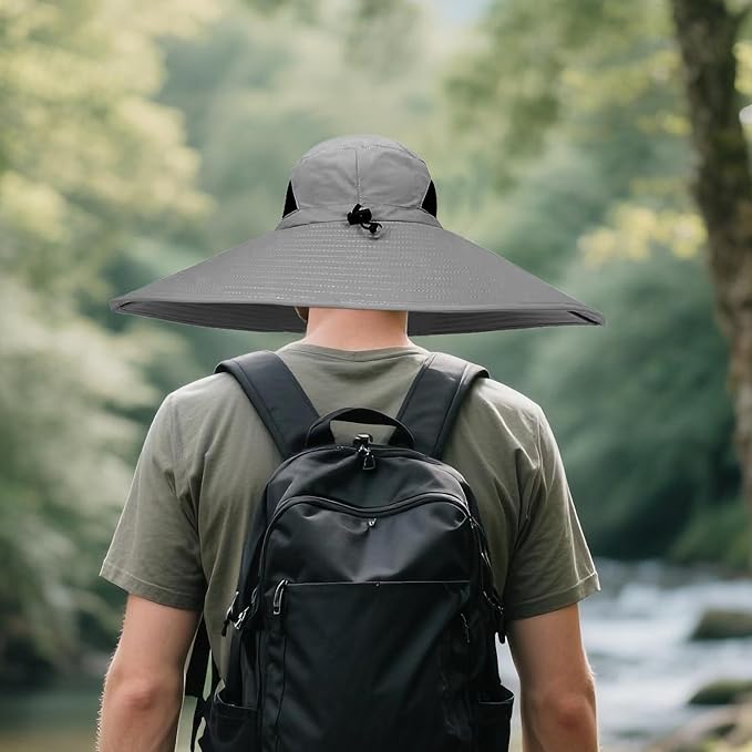 Super Wide Brim Fishing Hat for Men and Women,UPF50+ Waterproof Bucket Hat for Fishing, Hiking, Camping