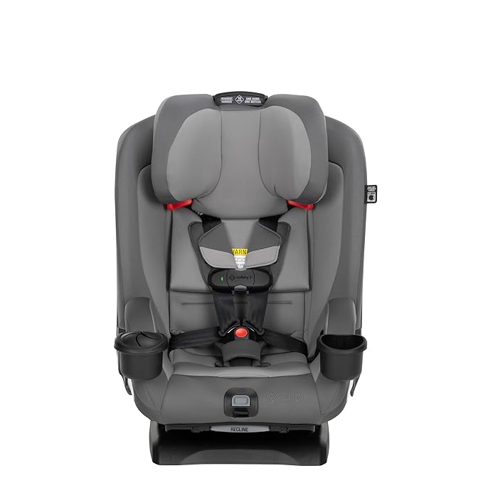Safety 1st EverSlim 4-in-1 Convertible Car Seat, SecureTech Chest Clip, Ultra-Slim, 4-Mode Infant to Booster, Baby Car Seat, 5-100 lbs, Memory Foam, Office Space