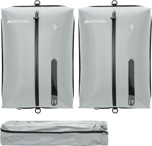 Vacuum Bag for Travel, Professional IPX8 Waterproof Reusable Vacuum Compression Bags for Travel Suitcases, Durable Space Saver Bag(2 Large,No Pump)