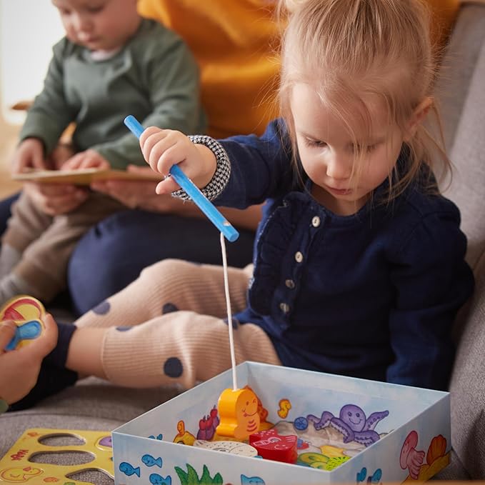 HABA Magnetic Fishing Game - Here Fishy Fishy, My Very First Games Learning Toys & Preschool Toys for Ages 2 and Up, German Box