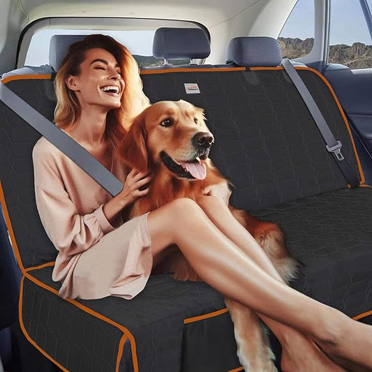 Dog Seat Cover for Back Seat Waterproof Bench Seat Covers for SUV Washable Car Seat Covers for Dogs Non-Slip Pet Seat Cover for Back Seat Heavy Duty Protector for SUVs