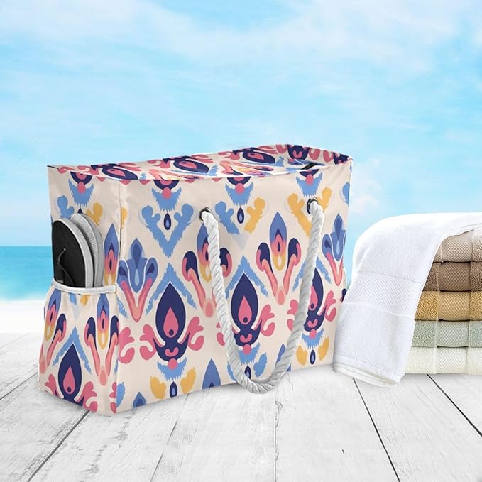 senya Large Beach Shoulder Bags Canvas Tote Water Resistant for Gym Travel Daily