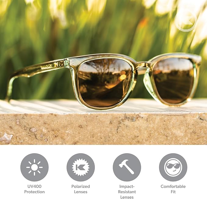 Knockaround Paso Robles Polarized Sunglasses for Women & Men - Impact Resistant Lenses & Full UV400 Protection