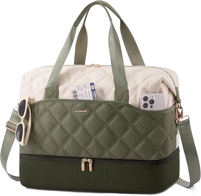 LOVEVOOK Weekender Bags for Women with Shoe Compartment, Lightweight Travel Duffle Bag with Wet Pocket, Hospital Overnight Bags for Women Labor Delivery, Personal Item Carry On Bag for Gym, Sport