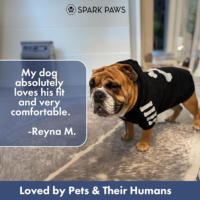 Spark Paws Dog Hoodie – Premium Dog Sweater for Small, Medium, and Large Dogs | Warm Outfits for French Bulldogs, Pitbull, Puppy, Winter Jacket Alternative - Woof - 3XL