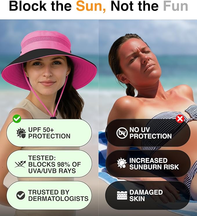 GearTOP Safari Hat for Men Sun Hats for Women UV Protection UPF 50+ Fishing, Gardening, Hiking Hat (22-23 1/2")