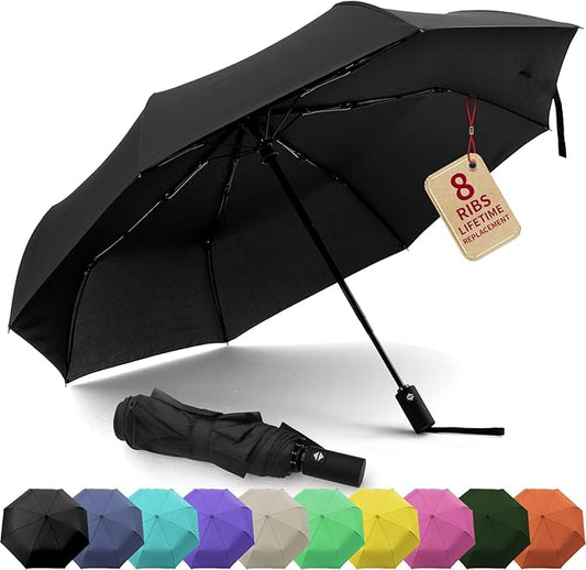 Travel Compact Umbrellas for Rain Portable Automatic Open/Close Windproof Folding Small Umbrella