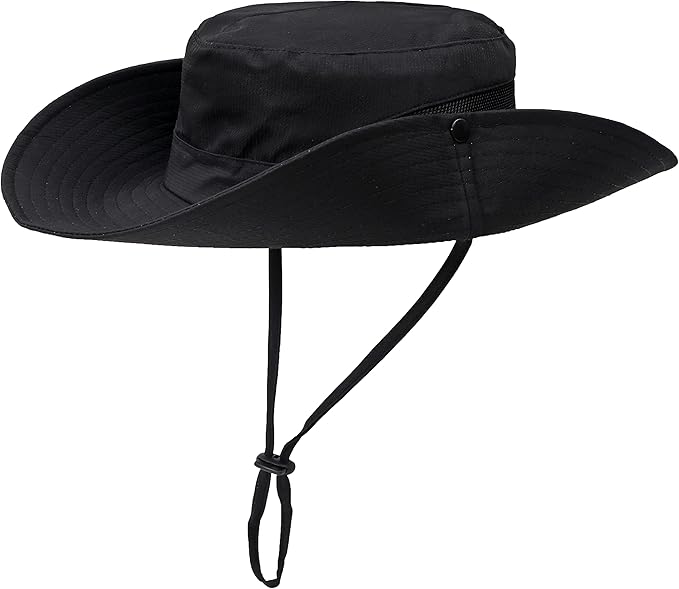 Womens Summer Sun Hat Beach Hat Wide Brim Outdoor UV Protection Hat Foldable Cool Mesh Ponytail Bucket Hat