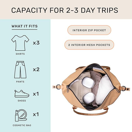 Jadyn Lola Travel Bag, Weekender/Overnight Duffel, Gym Tote Bag for Women, Men