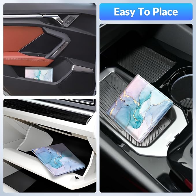 Car Registration and Insurance Card Holder，Vehicle Glove Box Car Organizer，Accessories Case for Storing Driving Licences, Cards, Documents
