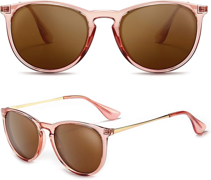 SUNGAIT Premium Vintage Round Sunglasses for Women Men Classic Retro Trendy Style