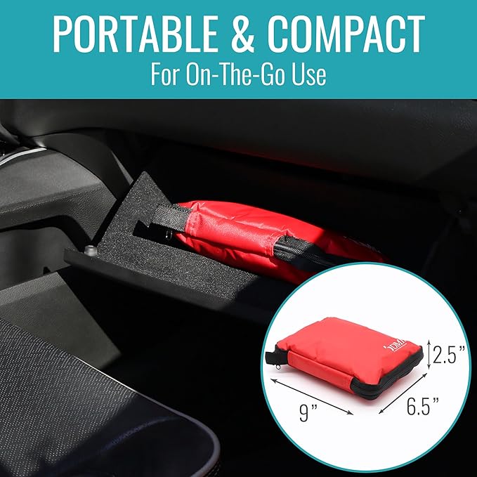 DMI 298-Piece Complete Emergency First Aid Kit, Treats Pain, Swelling, Cuts, Scrapes & Burns, Complete First Aid Guide Included, Clear Pocket Organization, Durable Zippered Travel Bag