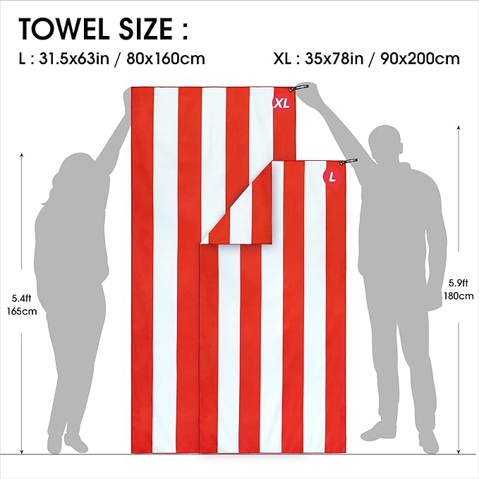 4Monster Microfiber Beach Towel Quick Dry,Super Absorbent Lightweight Travel Towel for Swimmers, Sand Free Camping Towel, Beach Towels for Pool,Swim,Water Sports,Yoga