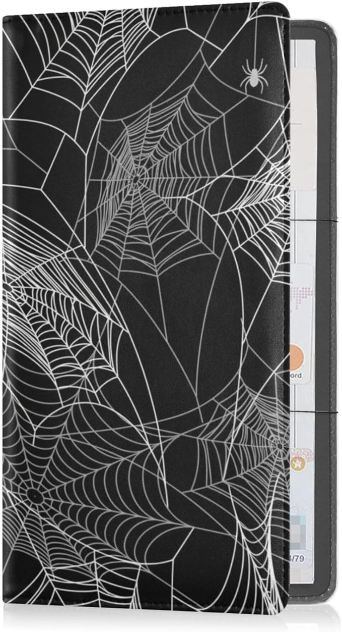 linqin Car Registration and Insurance Card Holder, Web Black Glove Box Organizer Card Document Wallet